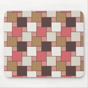 Pumpkin Spice Weave Pattern Mouse Pad