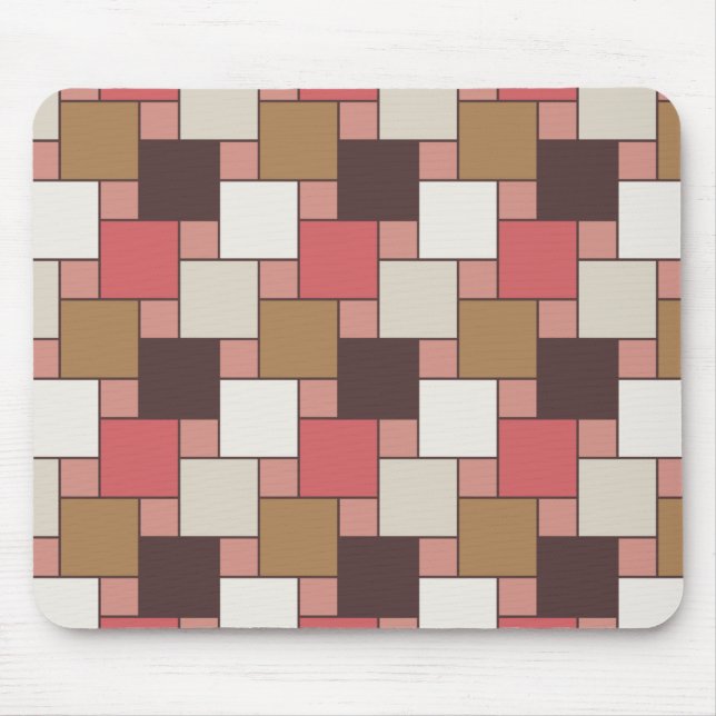 Pumpkin Spice Weave Pattern Mouse Pad (Front)