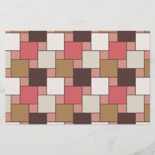 Pumpkin Spice Weave Pattern Stationery