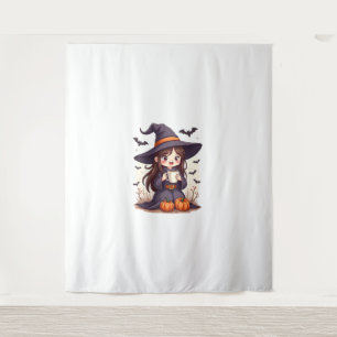 Pumpkin Spice Witch – Cute Halloween Coffee Shirt Tapestry