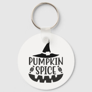 Pumpkin Spice with a Jack-O-Lantern Witch Keychain