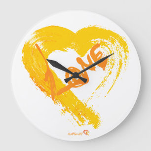 Pumpkin Spiced Heart Clock