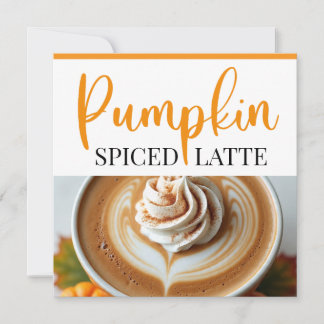 Pumpkin Spiced Latte Recipe Card