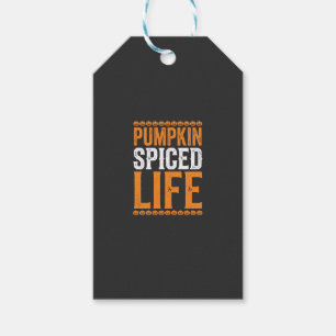 Pumpkin Spiced Life Halloween Typography Design_1 Gift Tags