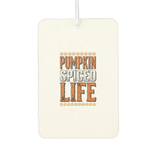 Pumpkin Spiced Life Vintage Halloween Typography D Air Freshener