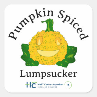 Pumpkin Spiced Lumpsucker Square Sticker