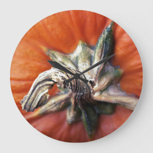 Pumpkin Spiral Large Clock