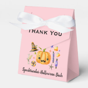 Pumpkin Spooktacular Halloween Bash Party Pink Favor Box