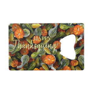Pumpkin, Squash Autumn Harvest Bottle Opener Credit Card Bottle Opener