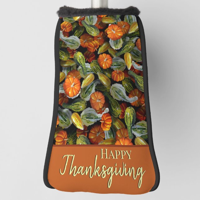Pumpkin, Squash Autumn Harvest Golf Putter Cover (Rotate 90)