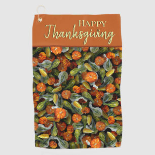 Pumpkin, Squash Autumn Harvest Golf Towel