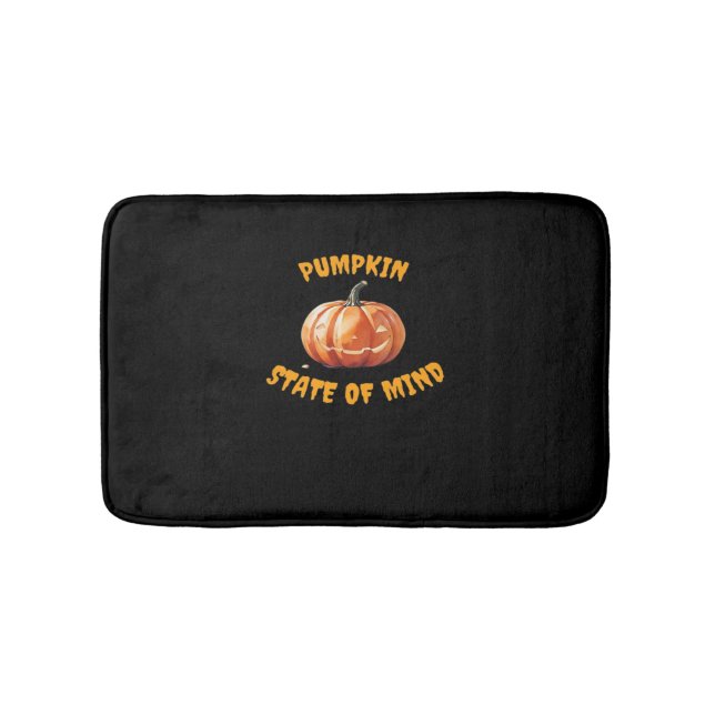 Pumpkin State of Mind - Halloween Classic T-Shirt Bath Mat (Front)