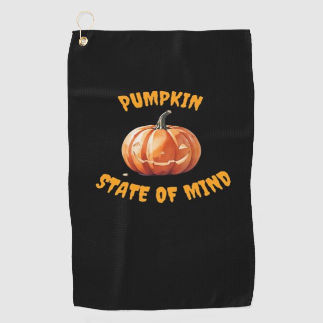 Pumpkin State of Mind - Halloween Classic T-Shirt Golf Towel (Front)