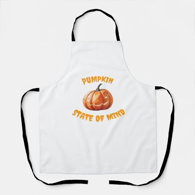Pumpkin State of Mind - Halloween Oversized T-Shir Apron (Front)