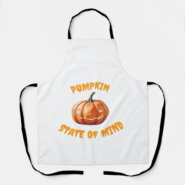 Pumpkin State of Mind - Halloween Oversized T-Shir Apron (Front)