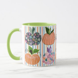 Pumpkin striped mug
