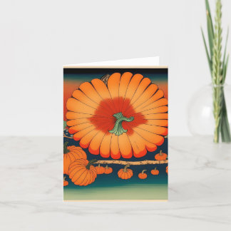 Pumpkin Study - Japanese Style AI - E Holiday Card