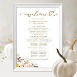 Pumpkin Sunflower Fall Wedding Program Sign<br><div class="desc">Create an elegant and timeless fall-themed wedding suite that effortlessly reflects your style with personalized details.</div>