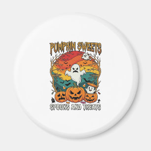 Pumpkin Sweets Spooks Treats Halloween Ghosts Pump Magnet