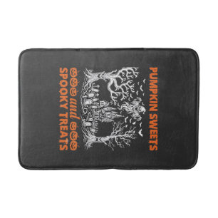 Pumpkin Sweets Spooky Treats Haunted Castle Ghost Bath Mat