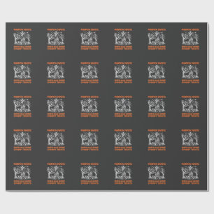 Pumpkin Sweets Spooky Treats Haunted Castle Ghost Wrapping Paper