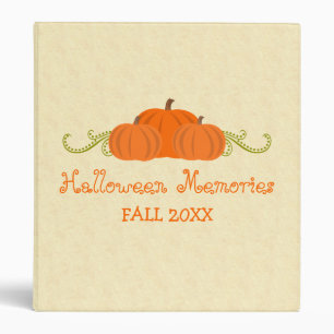 Pumpkin Swirls Halloween Binder (1 inch)