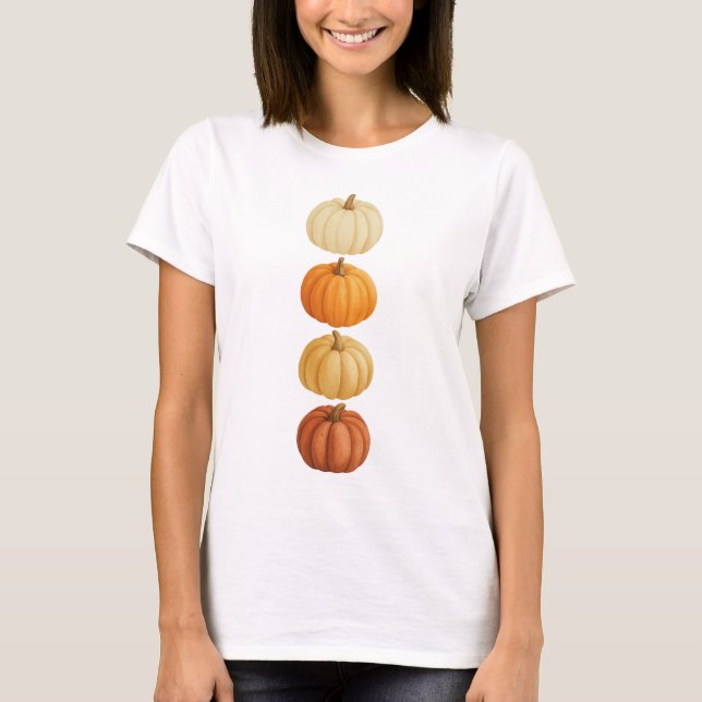 Pumpkin T-Shirt – Cozy Autumn Fall Harvest Tee (Front)