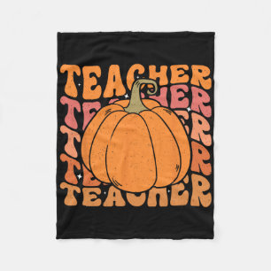 Pumpkin Teacher Fall Thanksgiving Back To School  Fleece Blanket