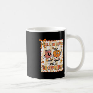 Pumpkin Teacher Preppy Fall In Love With Learning Coffee Mug
