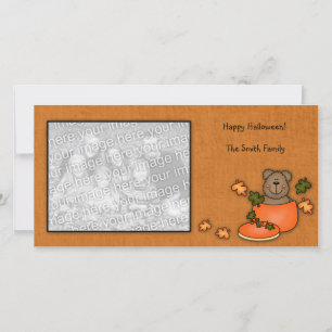 Pumpkin Teddy Bear Photo card