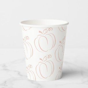 Pumpkin Terracotta Bohemian Earthy Baby Shower Paper Cups