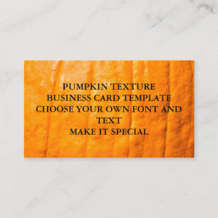 PUMPKIN TEXTURE BUSINESS CARD TEMPLATE