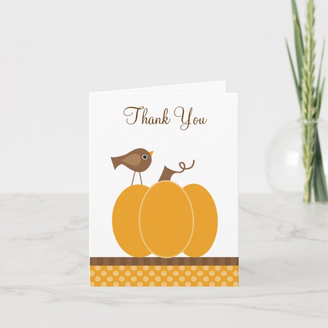 Pumpkin Thank You Card (Front)