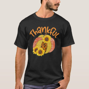 Pumpkin Thankful Happy Thanksgiving Day Funny Boys T-Shirt