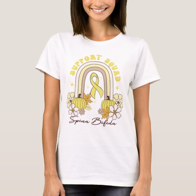  pumpkin Thanksgiving spina bifida Awareness T-Shirt (Front)