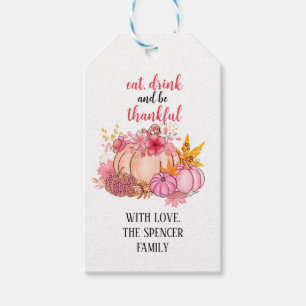 Pumpkin Thanksgiving Thank You Tag