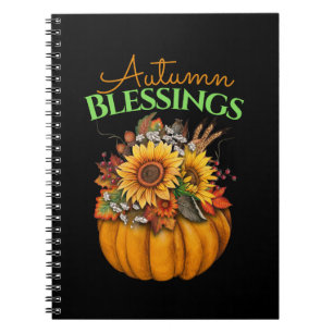 Pumpkin-themed- Autumn Blessings Notebook