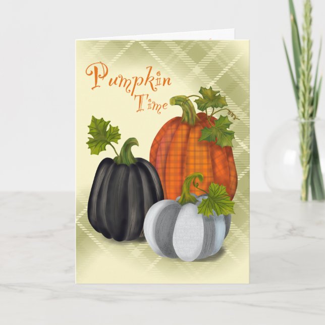 Pumpkin Time and Halloween Card (Front)