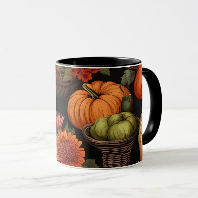 Pumpkin Time, Colours of Autumn, Mug (Front Right)