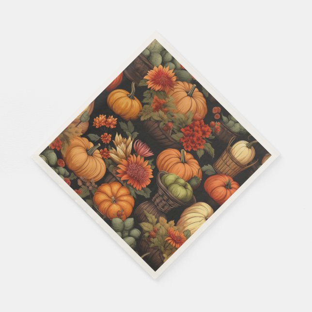 Pumpkin Time, Colours of Autumn, Napkin (Corner)