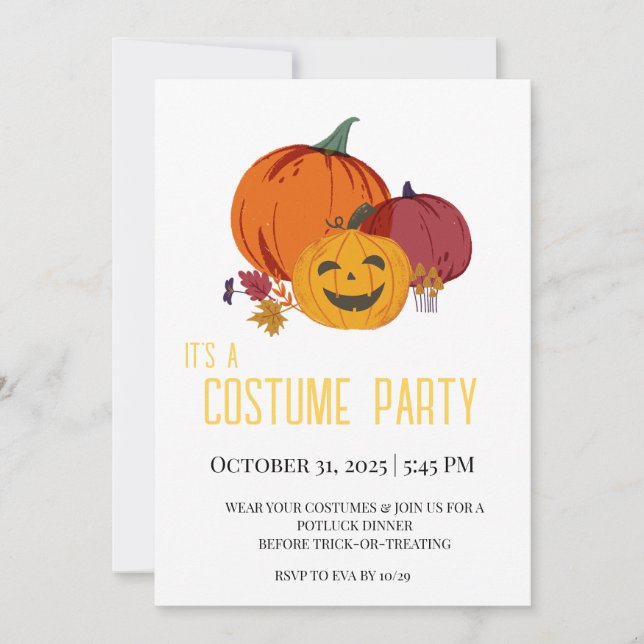 Pumpkin to Talk About Invitation (Front)