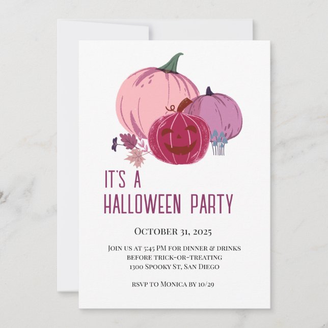 Pumpkin to Talk About Invitation (Front)