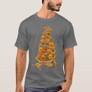 Pumpkin Tree Patch Jackolantern Fall Autumn Hallow T-Shirt