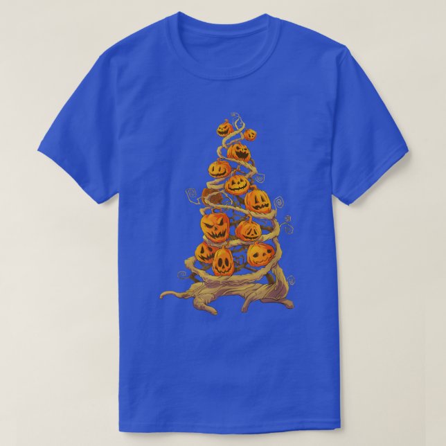 Pumpkin Tree Patch Jackolantern Fall Autumn Hallow T-Shirt (Design Front)