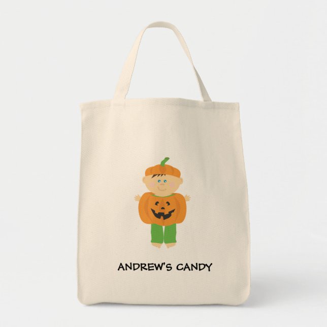 Pumpkin Trick or Treat Halloween Bag (Front)