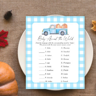 Pumpkin truck - Baby around the world game