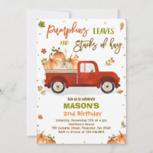 Pumpkin Truck Birthday Party Fall Pumpkin Birthday