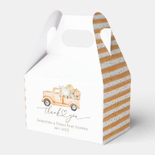 Pumpkin Truck Modern Fall Baby Shower Favor Box