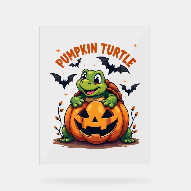 Pumpkin Turtle Acrylic Sign (Front)