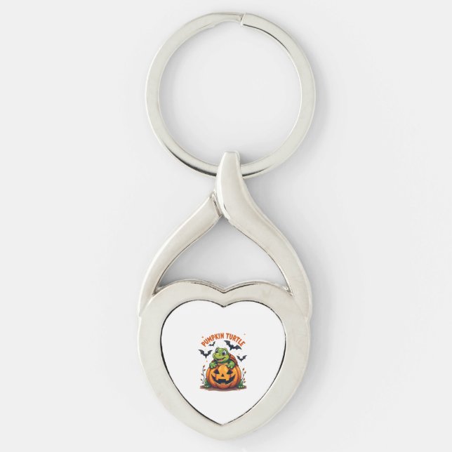 Pumpkin Turtle Keychain (Front)